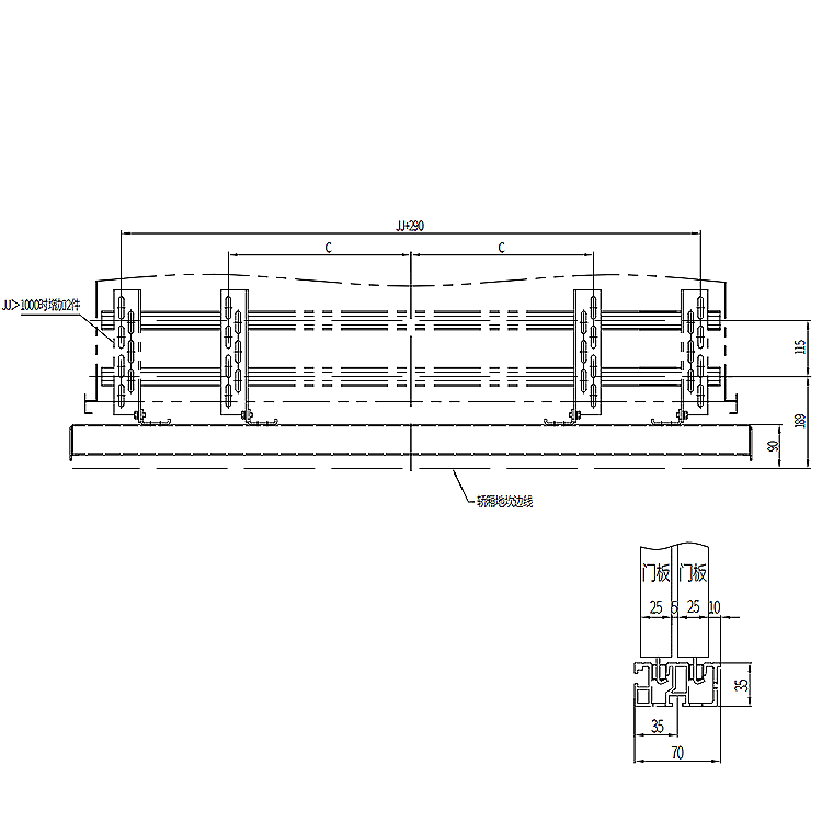 AF-OMJ-206A Elevator 4-Leafs Center Opening Permanent Magnet Synchronous Door Operator For Home Lifts Car Top Installation