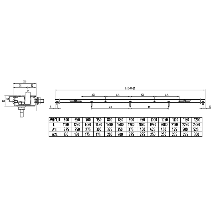 AF-DK01.1.1LY Elevator Center Car Landing Door Composite Sill Module