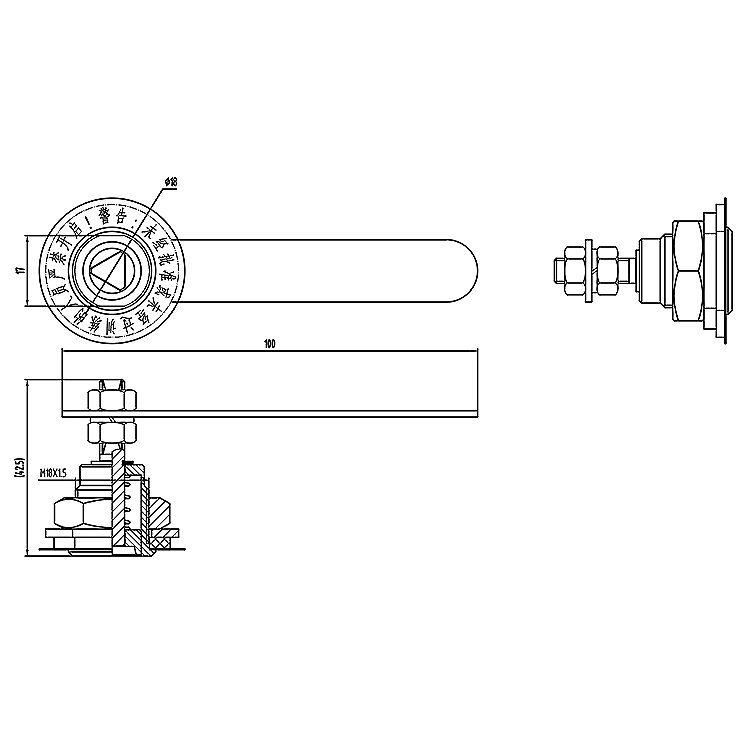 AF-A1026A110X Elevator Triangle Lock Key