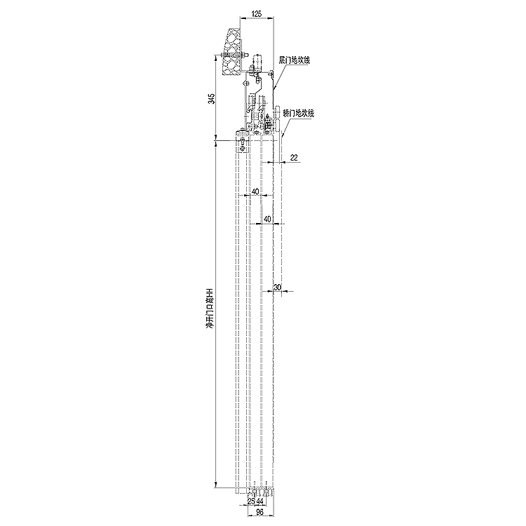 AF-OCM-05AX Elevator 4-Leafs Center Opening Landing Door Device 