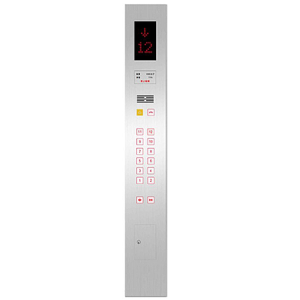 Elevator Stainless Steel Cop With Red Light Square Push Buttons