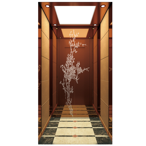 High Quality Rose Gold Mirror Stainless Steel Elevator Cabin