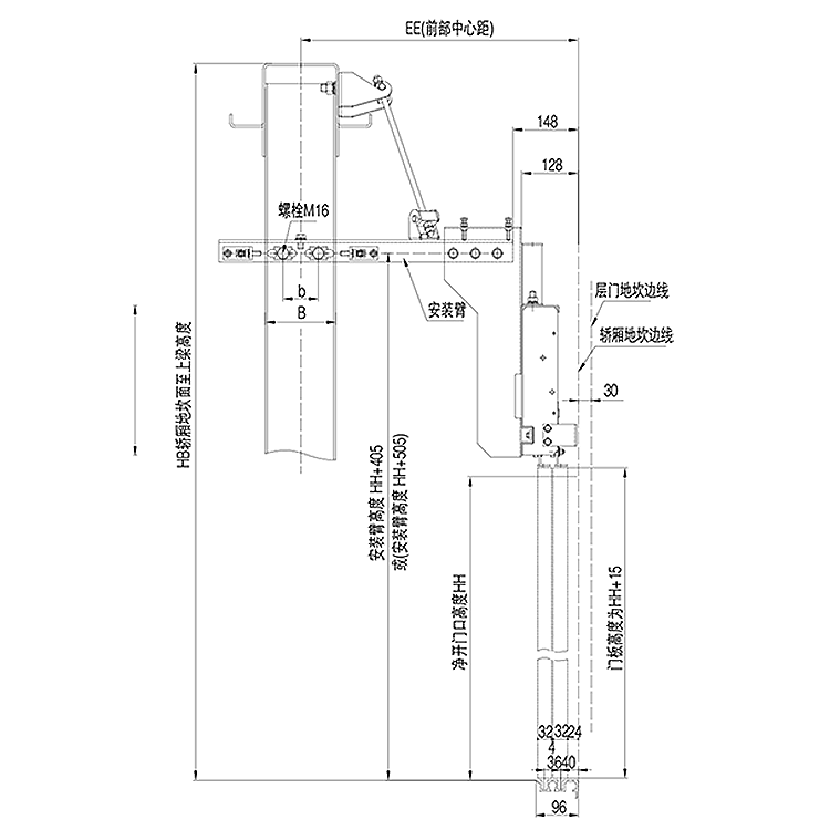 AF-OMJ-501A Elevator 2-Leafs Side Opening VVVF Synchronous Door Operator Car Top Installation