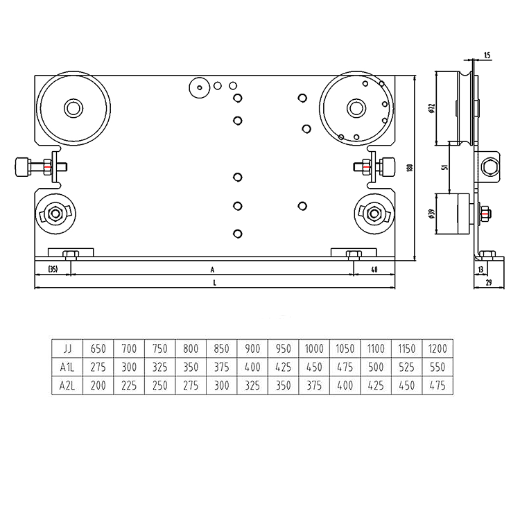 AF-OMJ09X.1.2 Elevator Left Door Hanger Module 