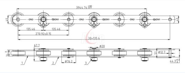 606NCT Escalator Travolator Step Chain