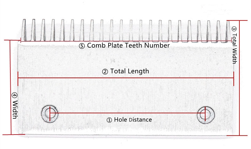 how to measure escalator comb plate