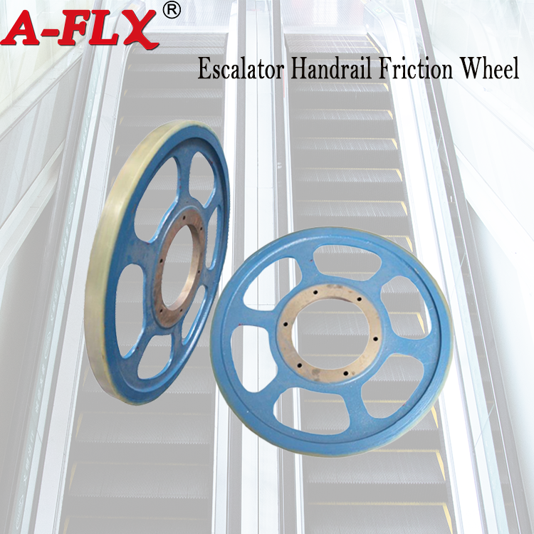 What is the escalator friction wheels?