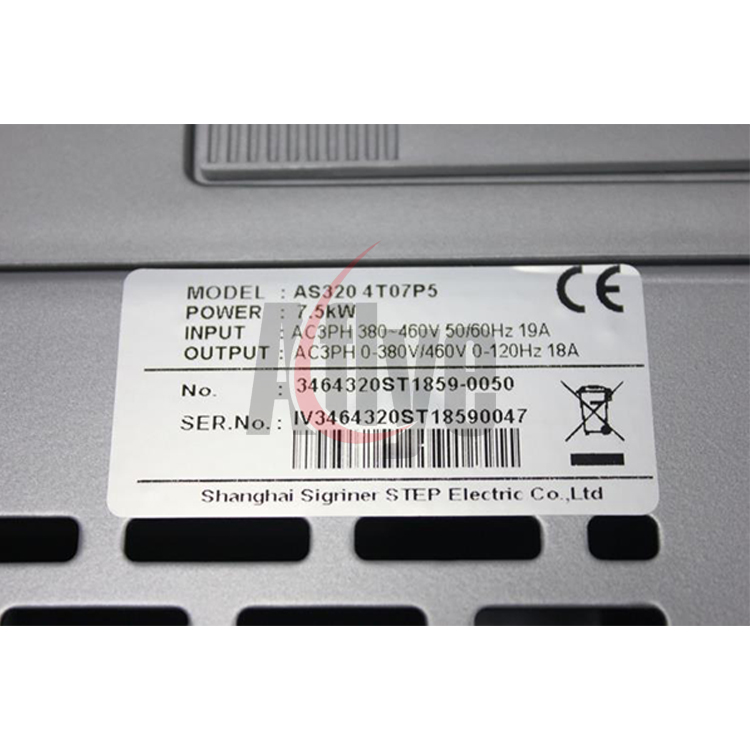 AS320 4T07P5 Elevator Inverter 7.5 kw