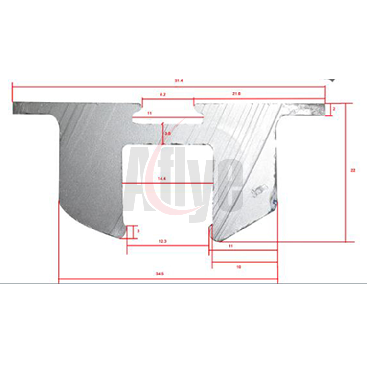Escalator Handrail Guide Rail 51*22