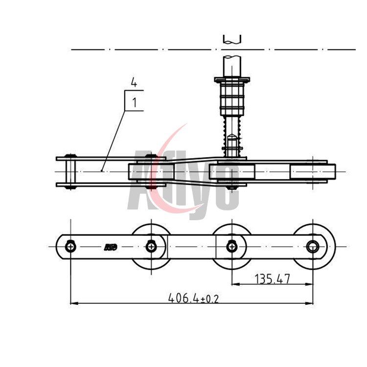 S650 Escalator Step Chain With Axle