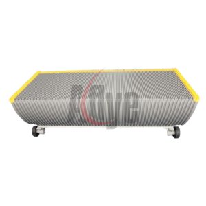 800mm 35 degree Aluminum Alloy Escalator Step With Yellow Demarcation