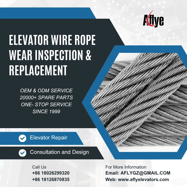 Elevator Wire Rope Wear Inspection & Replacement